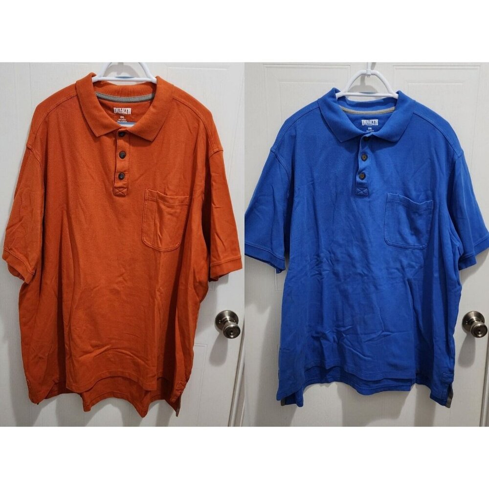 Lot of x2 Duluth Trading Co Short Sleeve Pocket No Polo Shirt Size 2XL Cotton